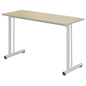 Table TAGE renforcée plateau ép.21 mm stratifié chant polyuréthane pièt. époxy - 130x50 cm - T6