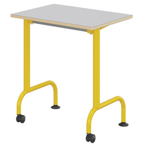 Table LEM plateau ép.21 mm stratifié chant bois piètement époxy - 70x50 cm - T6