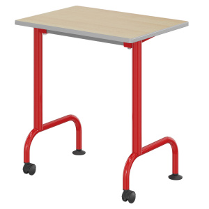 Table LEM plateau ép.21 mm stratifié chant polyuréthane piètement époxy - 70x50 cm - T6