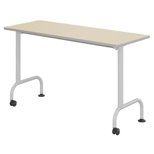 Table LEM plateau ép.21 mm stratifié chant polyuréthane piètement époxy - 130x50 cm - T6