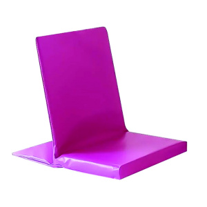 Siège pouf tissu PVC - L60xP42xH49 cm - Parme