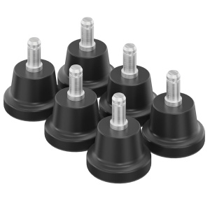 Lot de 6 patins polyamide pour meubles PICCOLO - Noir