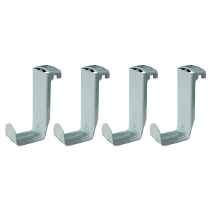 Lot de 4 crochet porte-cartable époxy pour table GANGE/LEM/ TAGE - Gris alu RAL 9006