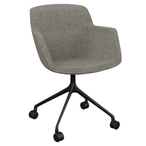 Bridge KALYS mobile tissu Step Melange piètement aluminium - L63xP63xH82 cm - Noir