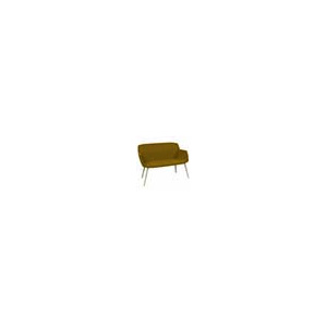 Canapé KALYS 2 places tissu Step Melange piètement bois - L120xP67xH82 cm