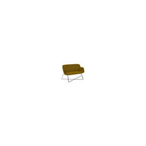 Canapé KALYS 2 places tissu Step Melange piètement fil croisé chromé - L120xP67xH82 cm