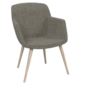 Bridge KALYS tissu Step Melange piètement bois - L63xP63xH82 cm