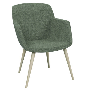 Bridge KALYS tissu Step Melange piètement bois - L63xP63xH82 cm