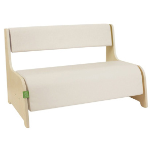 Banquette NATURE toile enduite piètement bois - L70xP45xH49 cm