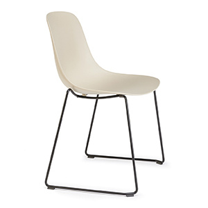 Lot de 4 chaises PURE LOOP MONO coque polypropylène piètement luge époxy - T6