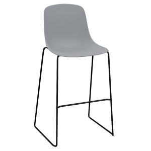 Lot de 2 tabourets PURE LOOP MONO coque polypropylène piètement luge époxy - H76 cm