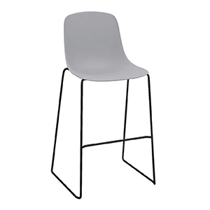 Lot de 2 tabourets PURE LOOP MONO coque polypropylène piètement luge époxy - H76 cm