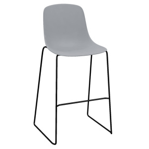 Lot de 2 tabourets PURE LOOP MONO coque polypropylène piètement luge époxy - H76 cm