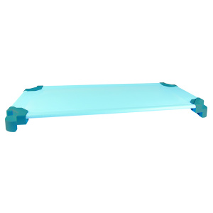 Couchette ÉVOLUTION toile pieds plastique - L131xP55xH11 cm - Bleu