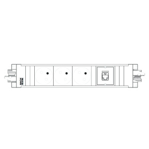 BLOC MULTIPRISES 3 PRISES TER + RJ45