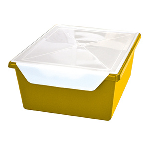 Couvercle polypropylène transparent pour bac en plastique