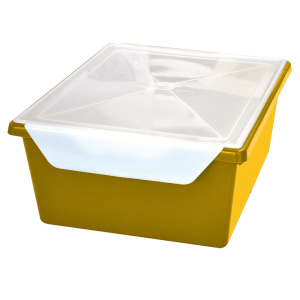 Couvercle polypropylène transparent pour bac en plastique