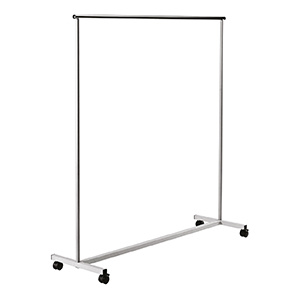 Vestiaire RACK mobile époxy - L150xP45,5H160 cm - Gris alu