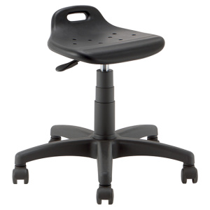 Siège SMILE PG mobile assise et dossier polyuréthane piètement nylon - H41 à 54 cm - Noir