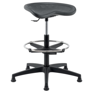 Siège TRACTOR assise et dossier polyuréthane piètement nylon repose-pieds - H59 à 84 cm