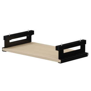 Tablette support clavier pour table HUBBE ép.19 mm mélaminé chant ABS pour bureau L60 cm