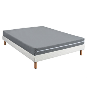 Sommier pieds en bois - traitement anti-punaise de lit - 90x200 cm