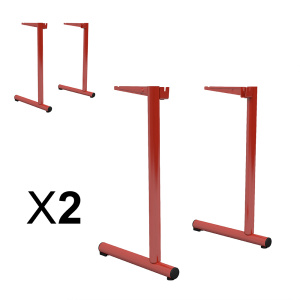 Lot de 2 piètements TAGE époxy - T6 -  Rouge RAL 3000