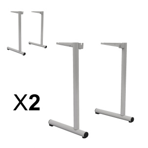 Lot de 2 piètements TAGE époxy - T6 -  Gris RAL 9006