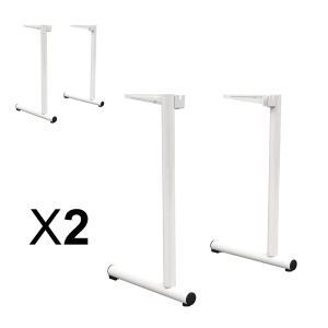 Lot de 2 piètements TAGE époxy - T6 - Blanc RAL 9016