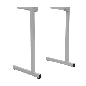 Lot de 2 piètements GANGE époxy - T6 - Gris RAL 9006