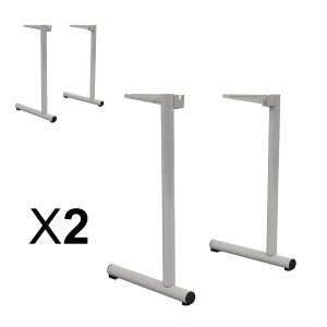 Lot de 2 piètements GANGE époxy - T6 - Gris RAL 9006