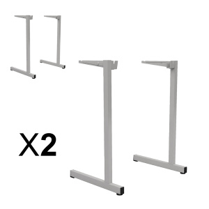 Lot de 2 piètements GANGE époxy - T6 - Gris RAL 9006