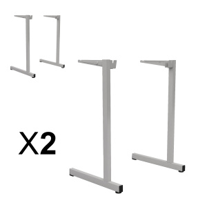 Lot de 2 piètements GANGE époxy - T6 - Gris RAL 9006