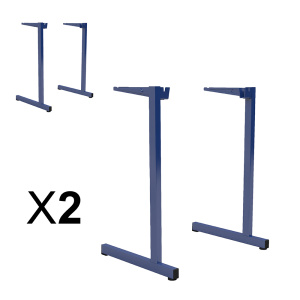 Lot de 2 piètements GANGE époxy - T6 - Bleu RAL 5002