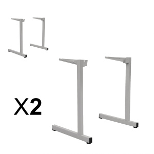 Lot de 2 piètements GANGE époxy - T4 - Gris RAL 9006