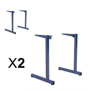 Lot de 2 piètements GANGE époxy - T4 - Bleu RAL 5002