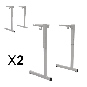Lot de 2 piètements GANGE HR époxy - T3 à T6 -  Gris RAL 9006