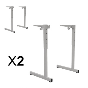 Lot de 2 piètements GANGE HR époxy - T3 à T6 - Gris RAL 9006