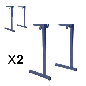 Lot de 2 piètements GANGE HR époxy - T3 à T6 -  Bleu RAL 5002