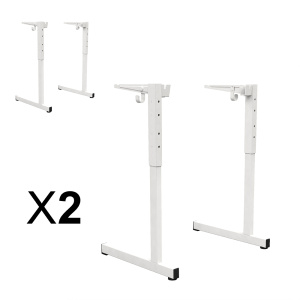 Lot de 2 piètements GANGE HR époxy - T3 à T6 -  Blanc RAL 9016