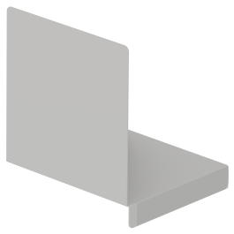 Serre-livres porte-étiquette avec bristol blanc pour tablette chant droit - L15xP13,6xH17,2 cm