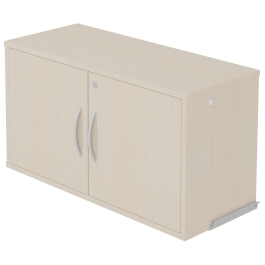 Meuble 2 portes battantes mélaminé pour rayonnage L90 cm LINEAL/NATUR