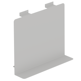 Présentoir métal à fixer sur structure rainurés - L30xP6XH25 cm