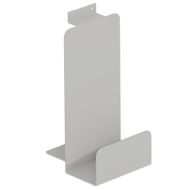 Présentoir métal à fixer sur structure rainurés - L10xP6XH20 cm