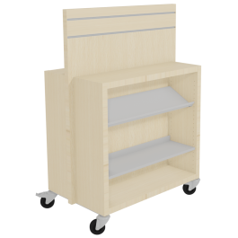 Présentoir CARÉA double face modulaire - L83,6xP83,6xH146