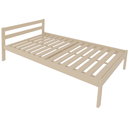 Lit VERCORS II tête de lit 2 traverses sommier lattes H34 cm - 140x190 cm