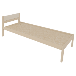 Lit VERCORS II tête de lit panneau sommier aggloméré H34 cm - 80x190 cm