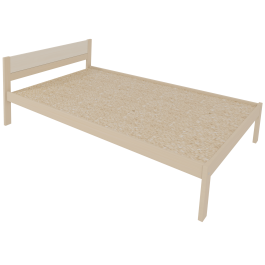 Lit VERCORS II tête de lit panneau sommier aggloméré H34 cm - 140x190 cm