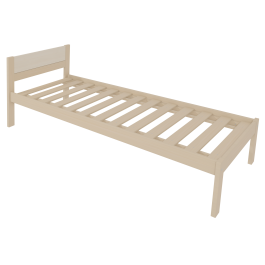 Lit VERCORS II tête de lit panneau sommier lattes H34 cm - 80x190 cm
