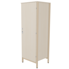 Armoire VERCORS II 1 porte ouverture à gauche penderie et lingerie - moraillon - L65xP61xH185 cm